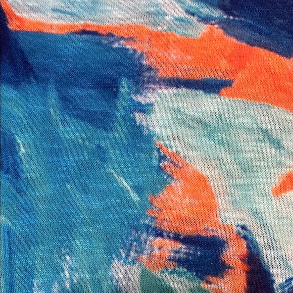 Nally & Millie Blue and Orange Abstract Tunic - Picture 6 of 6